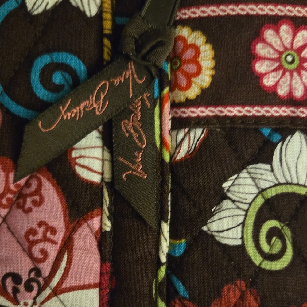 Vera Bradley Pink and Brown Floral Tote Bag - Picture 2 of 8